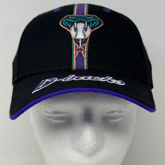 Arizona Diamondbacks Hat Baseball Cap D-backs Snake Wool Blend Strapback Black - Picture 2 of 9